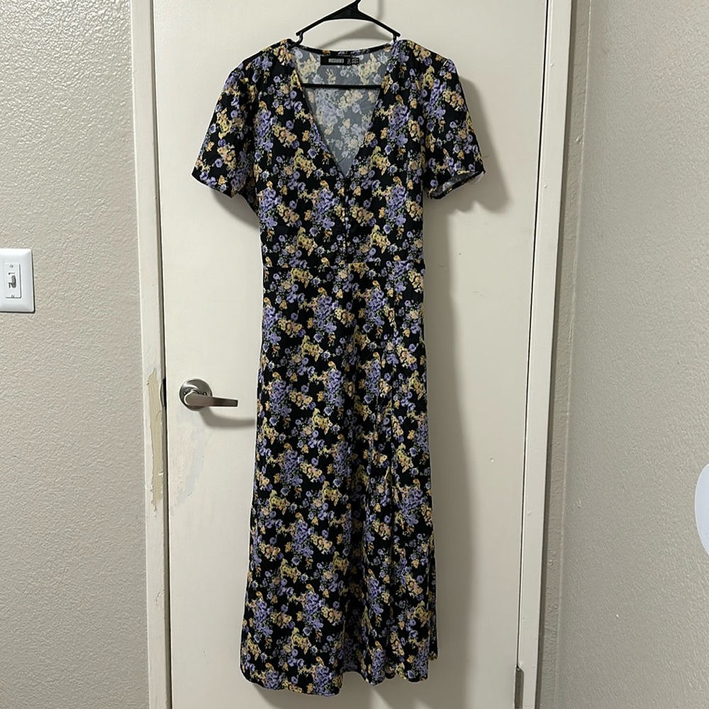 Missguided MIDI Floral Dress- size 12